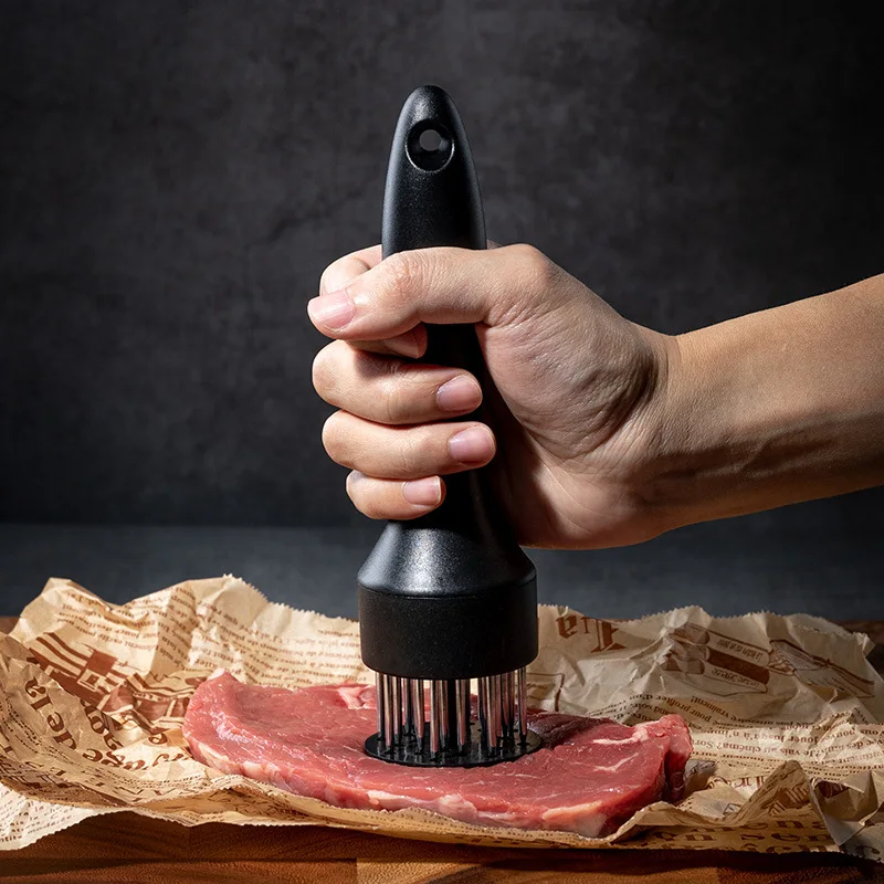 

Игла для мяса Профессиональная кухонная мясорубка, нержавеющая сталь, Tenderizer, игла, портативный молоток для мяса, инструменты, аксессуары для готовки