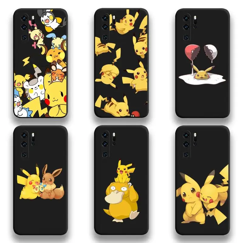 

Pokemon Pikachu Phone Case For Huawei P20 P30 P40 lite E Pro Mate 40 30 20 Pro P Smart 2020
