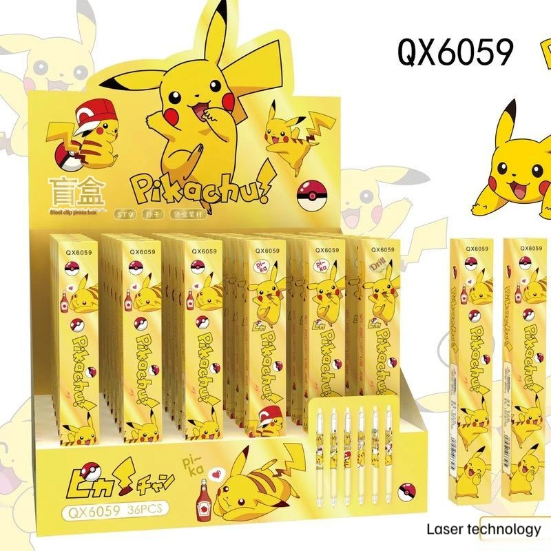 

24 шт./набор кавайная гелевая ручка-сюрприз в виде Пикачу 0,5 мм