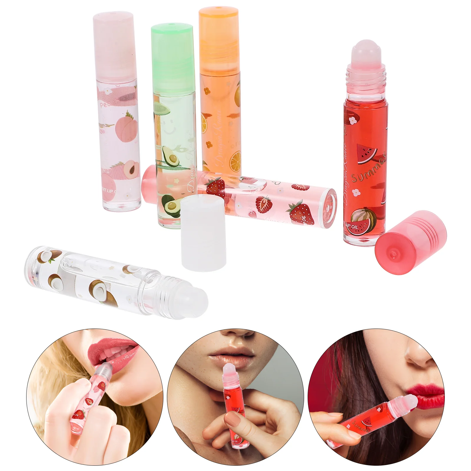 

Fruit Lip Balm Fruit-flavored Lipstick Transparent Pomade Protector Natural Gloss