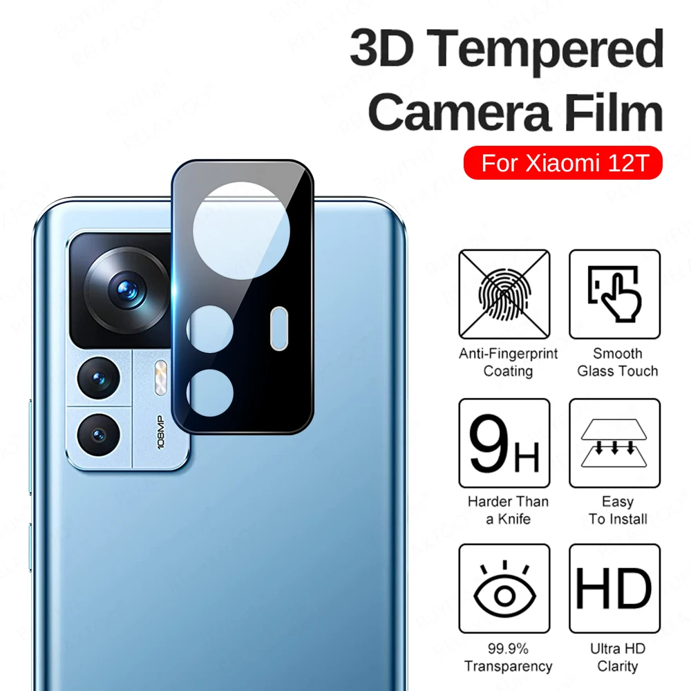 

3D полное покрытие закаленное стекло для Xiaomi 12T Защита камеры для Xiaomi 12T защитная пленка против царапин