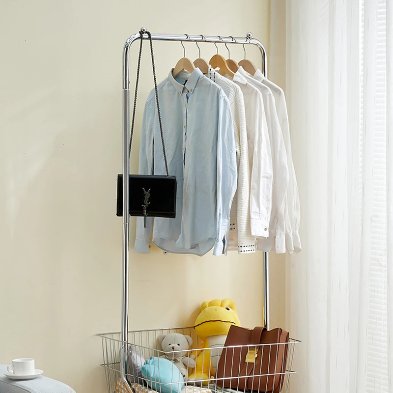 

Металлическая стойка для одежды на балкон, съемная напольная вешалка для одежды, портативная Минималистичная мебель для прихожей