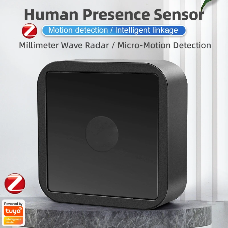 

Датчик присутствия человека Tuya Wi-Fi/ZigBee, датчик движения с детектором mmWave, с пассивным ИК датчиком движения, с приложением Smart Life, для защиты умного дома
