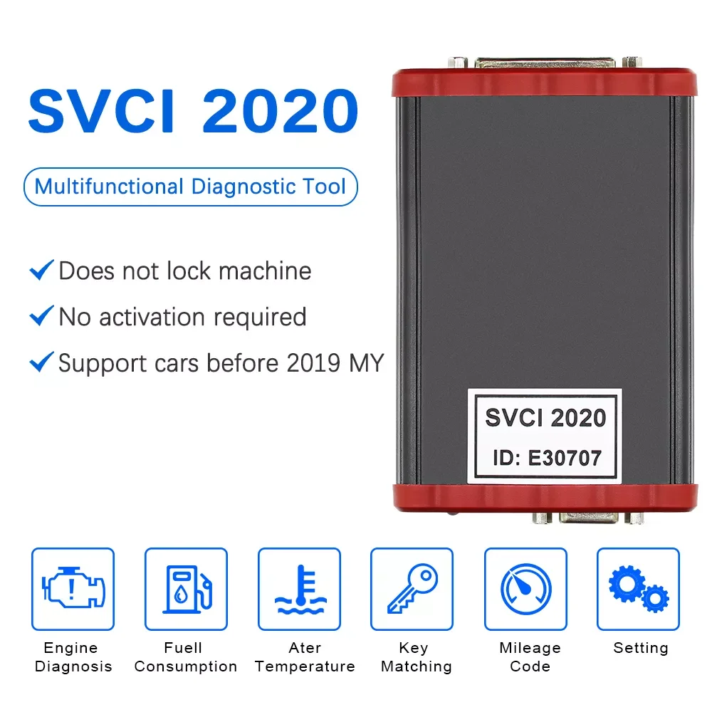 SVCI OBD2 Key Programmer VVDI2 No Limited tokens Abrite Commander Автомобильный диагностический инструмент