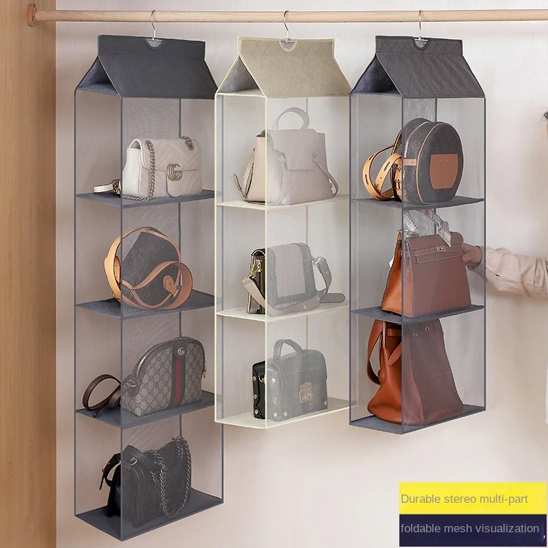 

Bag Storage Hanging Bag Wardrobe Wall-mounted Storage Rack Household Storage Bag Finishing packaging bags