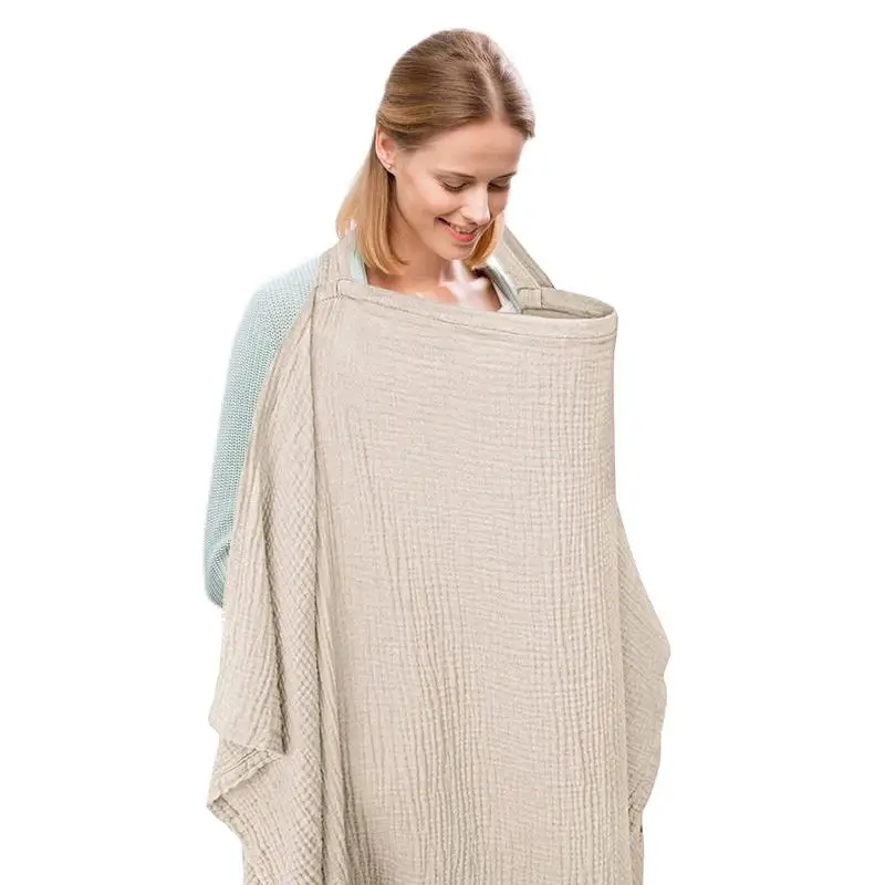 

Nursing Covers For Breastfeeding Breathable Cotton Nursing Cover Poncho 360 Degree Coverage Breathable Comfortable Nursing