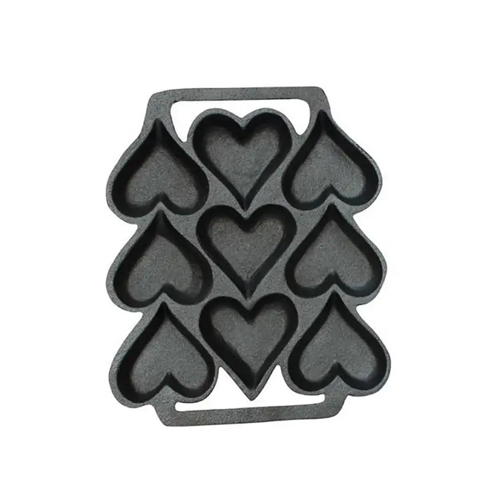 

Cast Iron Cute Cake Mold Muffin Pan Wear-resistant Stuffed Pancake Lightweight Baking Tray High Temperature Resistance