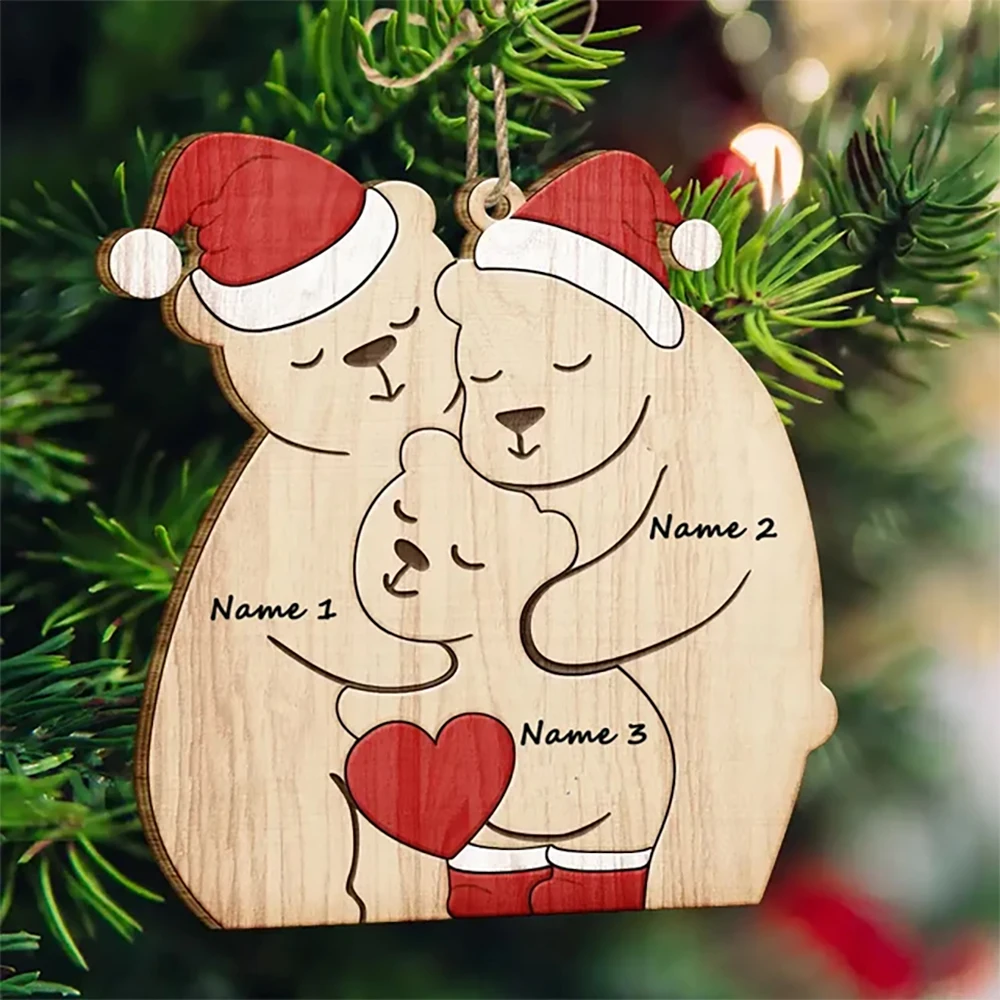 Персонализированные имена подвеска Wodden украшение для дома статуи подарок