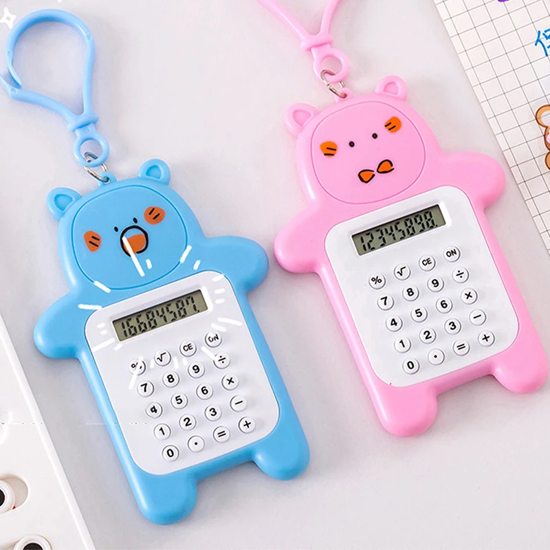 

Компактный цифровой калькулятор, портативный, карманный, 8 дисплеев, для офисных занятий, с рисунками из мультфильмов