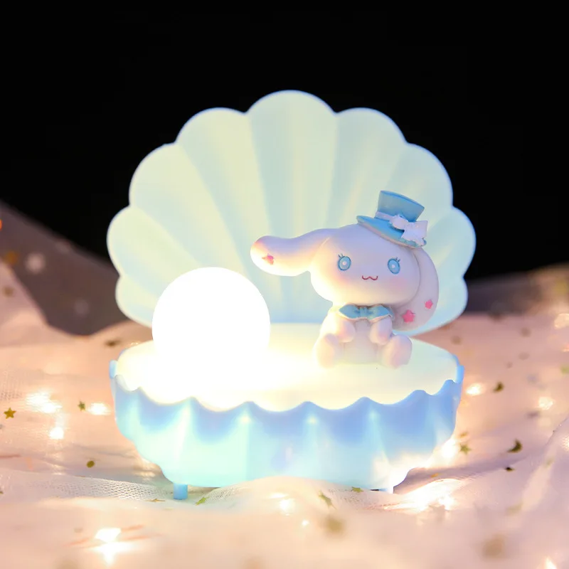 

Sanrio PompomPurin Kuromi Cinnamoroll Night Light Glowing Bedside Lamp Decoration Anime Kawaii Cute Childrens Kids Present Gifts