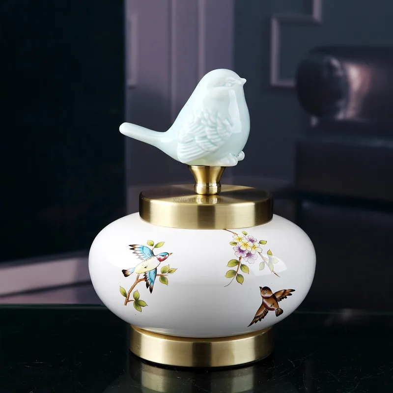 

Creative Animal Ceramic Decoration Storage Jar Decoration Living Room Desktop Storage Organization Modern Home Decoration Crafts