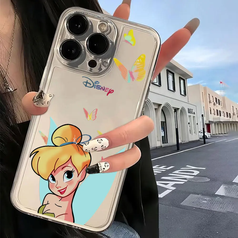 Чехол для телефона с мультяшным диснеевским тинкербеллом iPhone 16 15 14 13 12 11 Mini Pro Max X XR