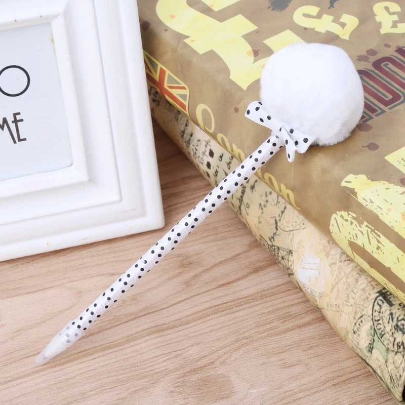 

Cute Plush Fur Ballpoint Pen Students School Office Stationery Writing Tools