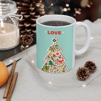 jmt christmas tree with love ceramic mug 11oz