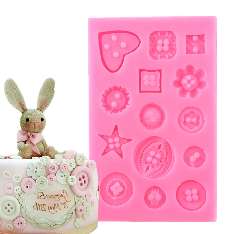 

Цветочные пуговицы, силиконовые формы «сделай сам», форма для торта на день рождения ребенка, форма для конфет, шоколада