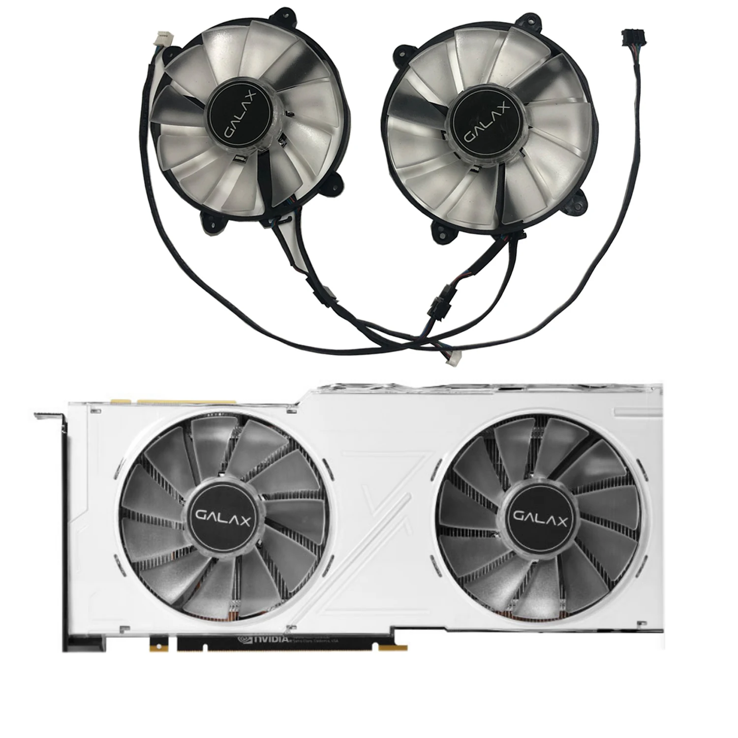 Кулер графической карты для KFA2 RTX 2080Ti охлаждение видеокарты белый 2 шт./компл. -