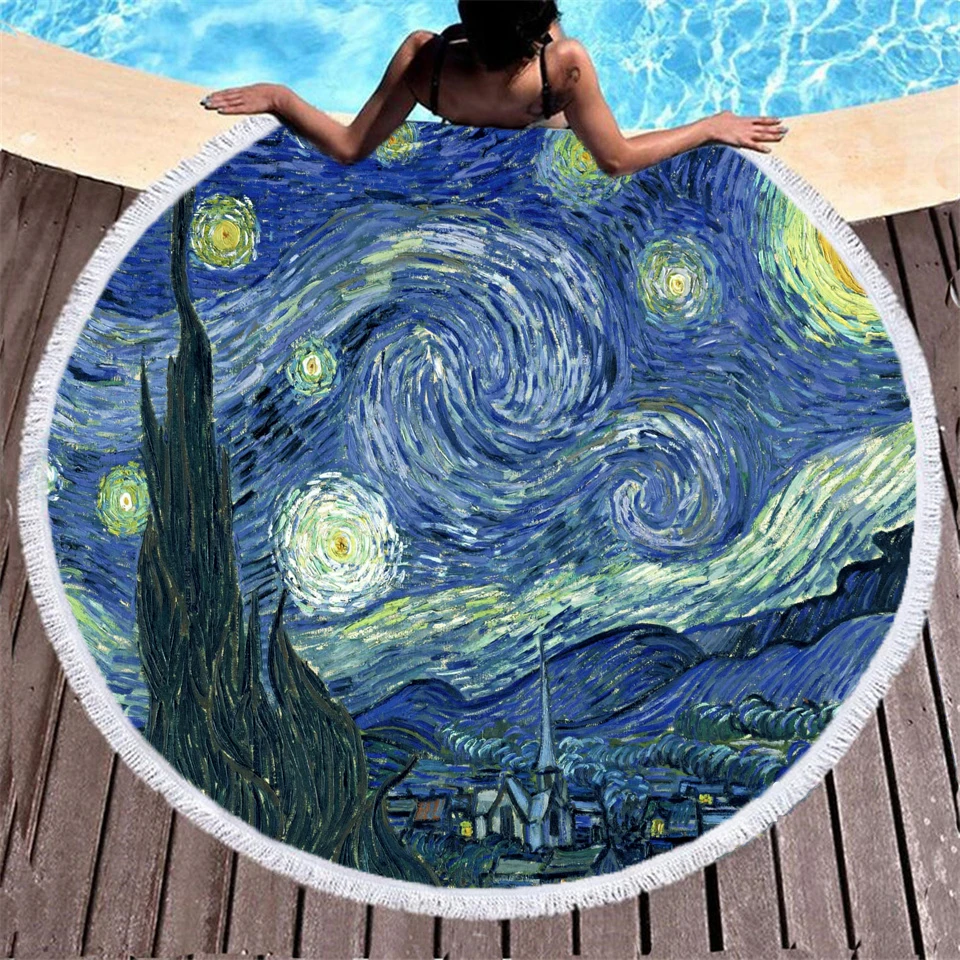 3d Printed Bath Towel Microfiber Fabric 150cm Size Swimming Travel Sport Adult