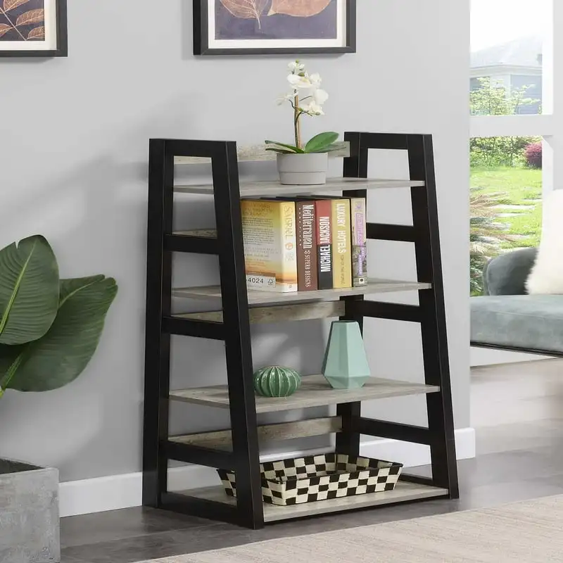 

Designs2Go Trestle Bookcase, Faux Birch/Black