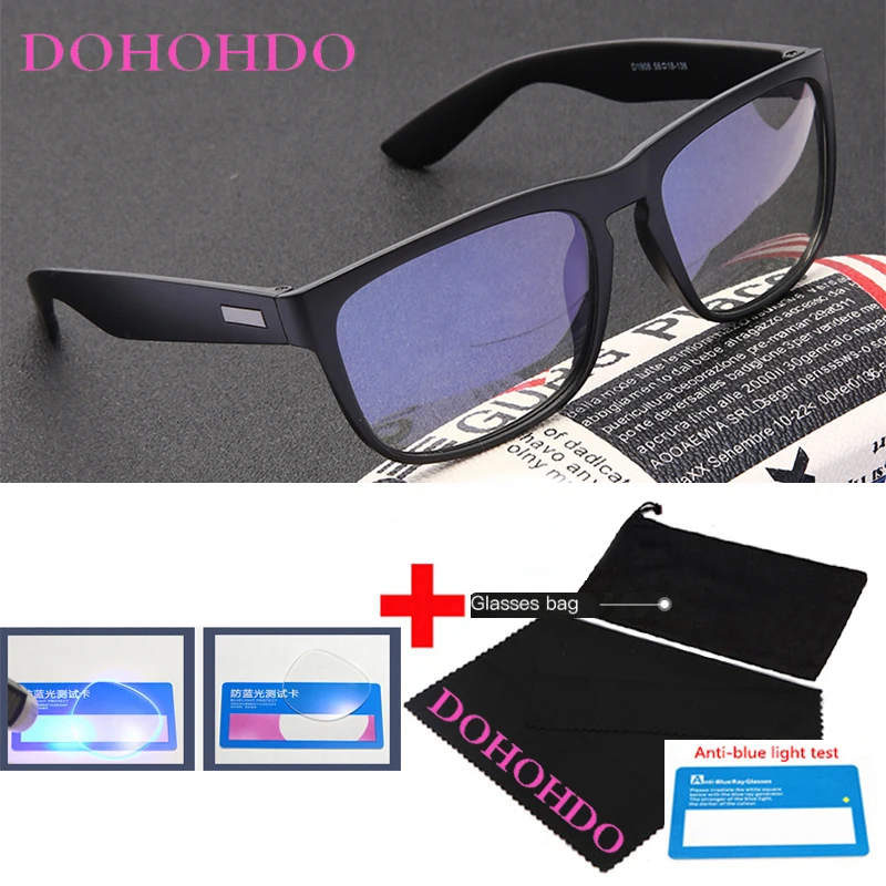 

2023 Classic Anti Blue Light Glasses Men Women Computer Gaming Eyeglasses Frame Vintage Square Black Clear Lens Spectacles UV400