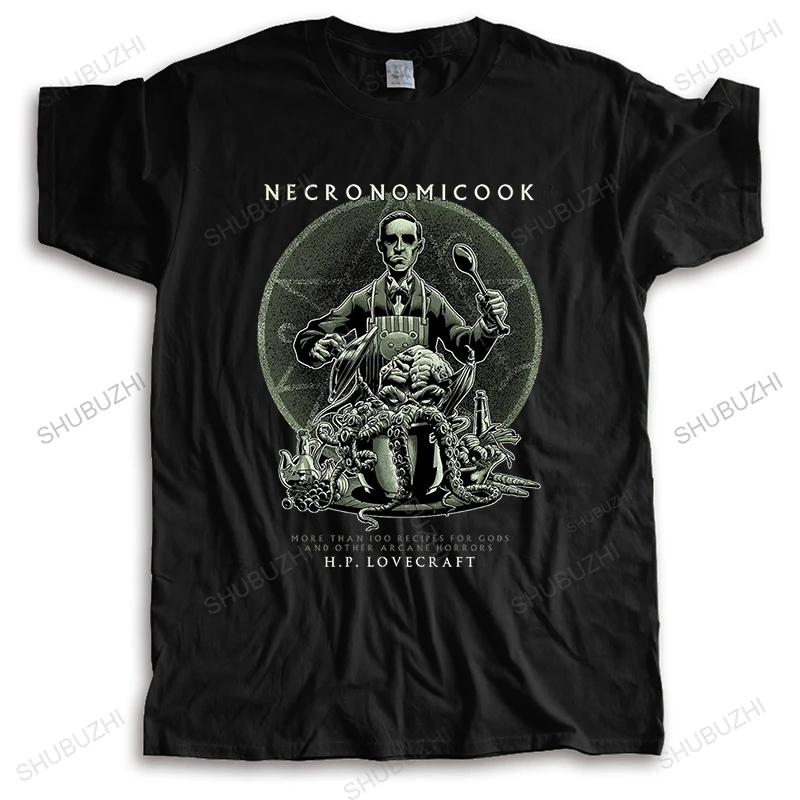 

men cotton black tops hot sale Necronomicook Call Of Cthulhu unisex luxury crew neck tee-shirt for him plus size teeshirt
