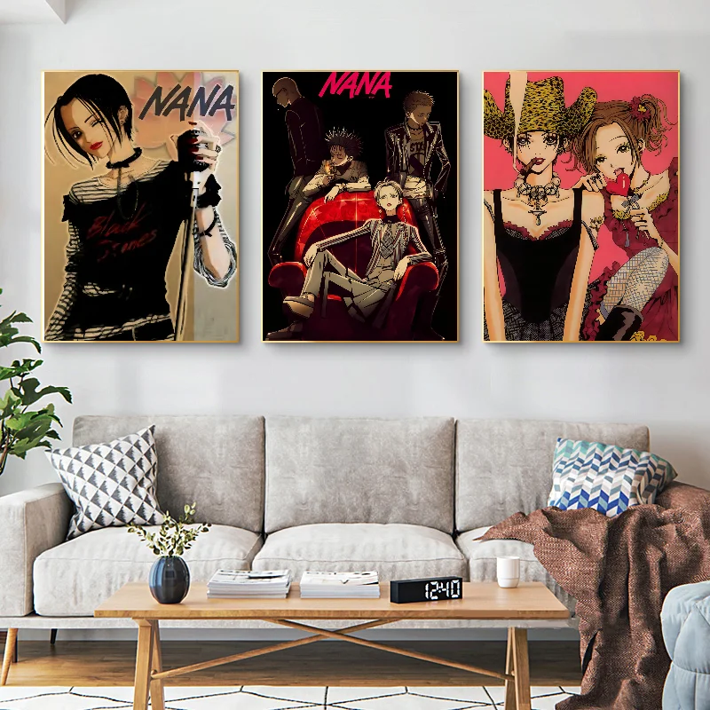 Забавный японский аниме Нана Осаки плакат самоклеящаяся художественная