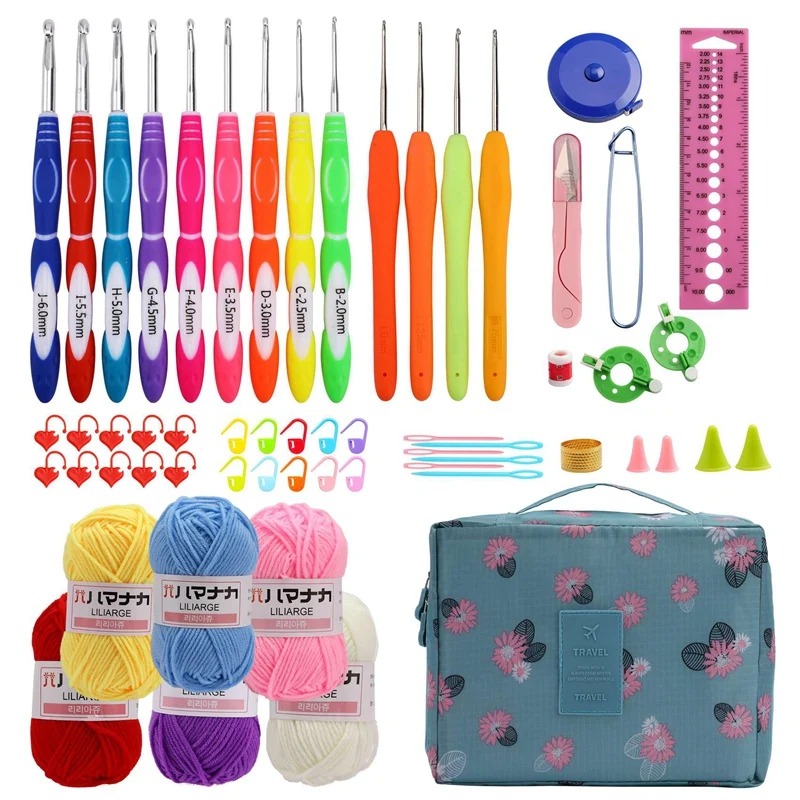 

Crochet Hook Set Yarn Knitting Needles Sewing Tools Full Set DIY Sweater Stitch Hand-Knitted Set