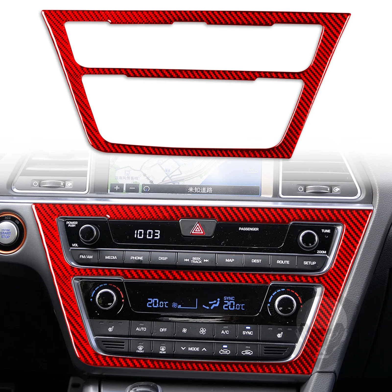 

Для Hyundai Sonata 2015 2016 2017 внутренняя панель автомобиля центральная консоль CD панель декоративная крышка отделка стикер аксессуары углеродное волокно