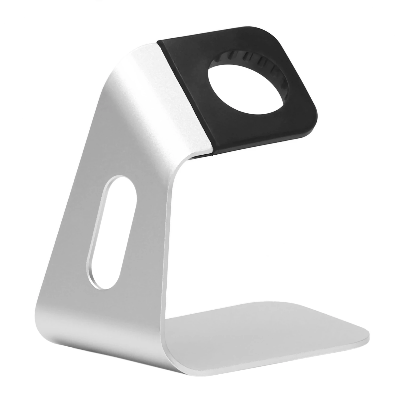 

Подставка-держатель для умных часов, Универсальная док-станция для зарядки для 42 мм, 38 мм, алюминиевый сплав + пластиковая портативная зарядная станция (серебристый)