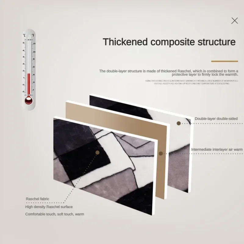 Пушистое изоляционное детское одеяло Двухслойное утолщенное зимнее шерстяное