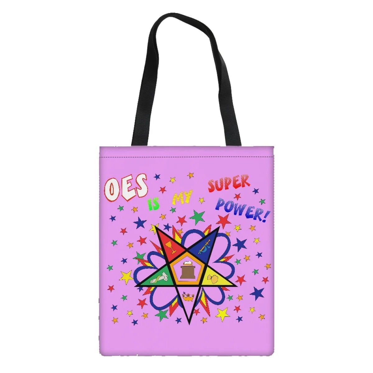 FORUDESIGNS Shopper Bag OES Sistars Order Of Eastern Handbags For Women Shopping Shoulder Bag Print Practical Lightweight