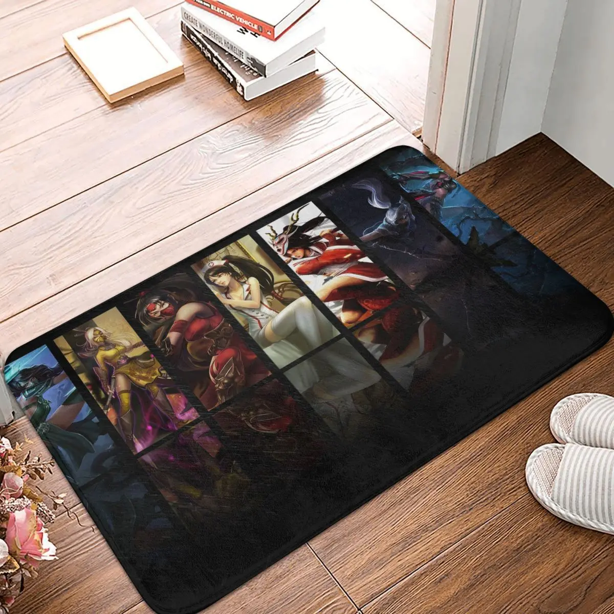 

LOL League of Legends Game Non-slip Doormat Bath Mat Akali Balcony Carpet Welcome Rug Bedroom Decorative