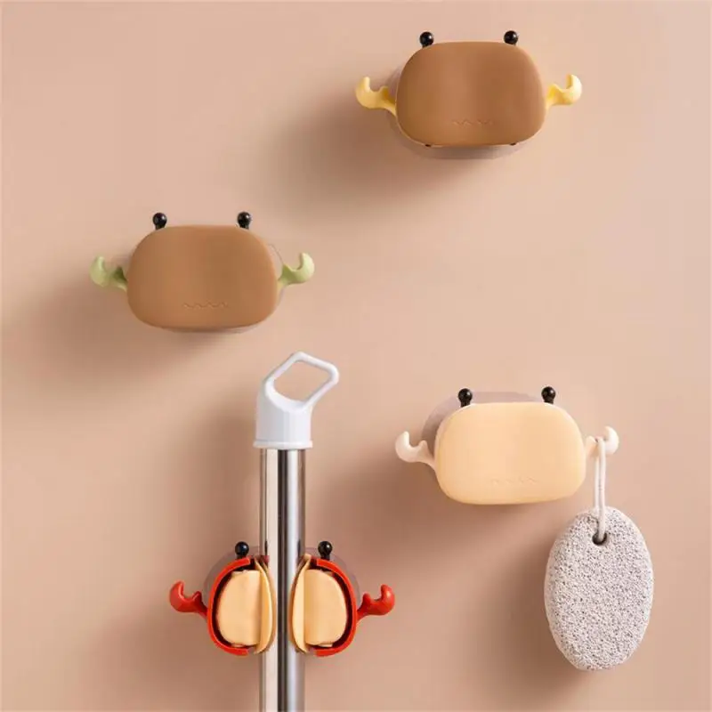 

Creative Mop Holder Wall Mounted Mop Organizer Holder Mop Clip Storage Rack Kitchen Tool Bathroom Accessories Hanging Pipe Hooks