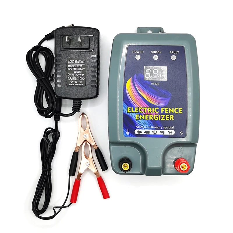 

10KM Electric Shepherd for Cattle Animal Farm Electric Fence Energizer Livestock High Voltage Pulse Electric Shepherd with Alarm