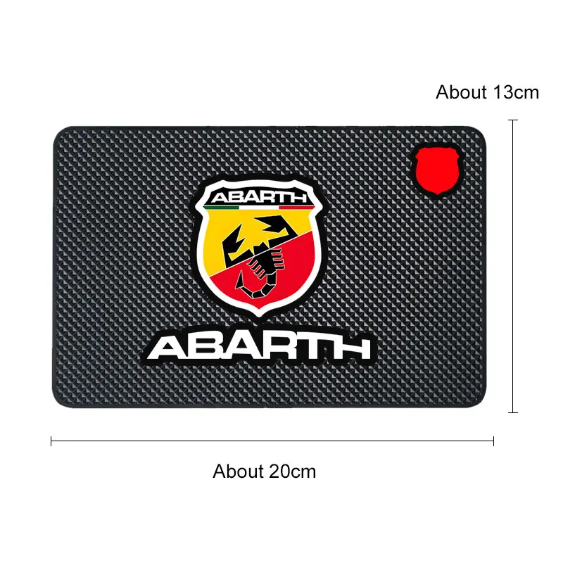 Фото Для Abarth 595 124 Fiat 600 500L Ducato Panda Grande Punto: противоскользящий коврик-держатель для телефона на приборную панель автомобиля, аксессуары из ПВХ. №1