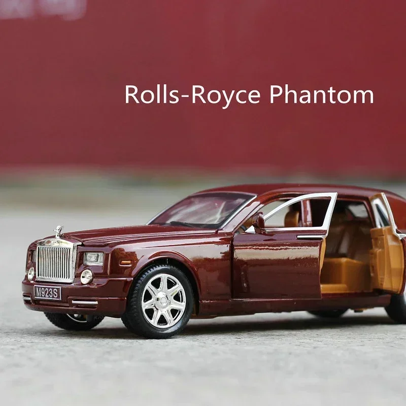 Модель автомобиля из сплава в масштабе 1:24 Rolls Royce Phantom металлическая Игрушечная