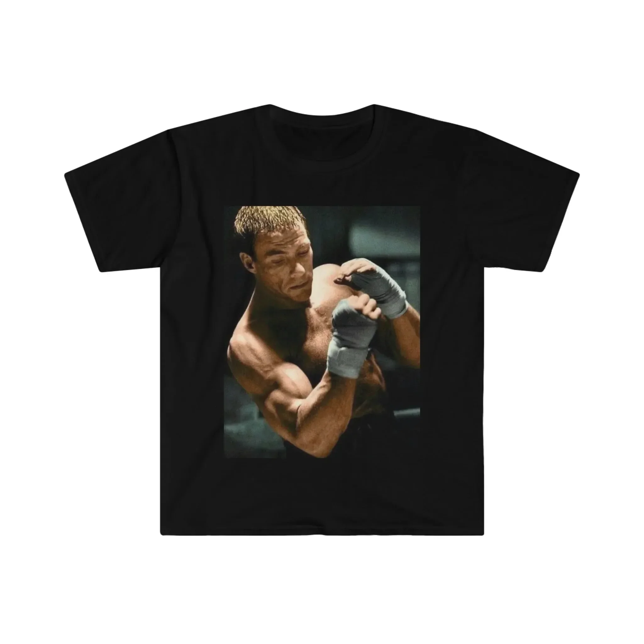 Классическая софтстильная футболка унисекс JCVD для бокса