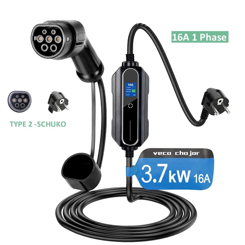 EV Charger Type 2 16A 13A 10A 	