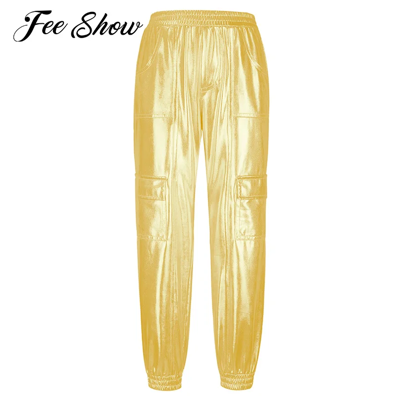 

5 Colors Kids Girls Solid Color Casual Loose Dance Pants High Waist Cargo Long Pants Children's Sports Dance Bottoms Performance