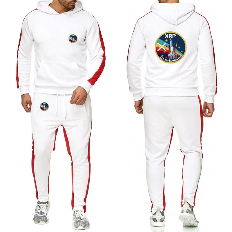 Cryptocurrency Ripple XRP 2025 мужские новые весенне-осенние однотонные комплекты из двух