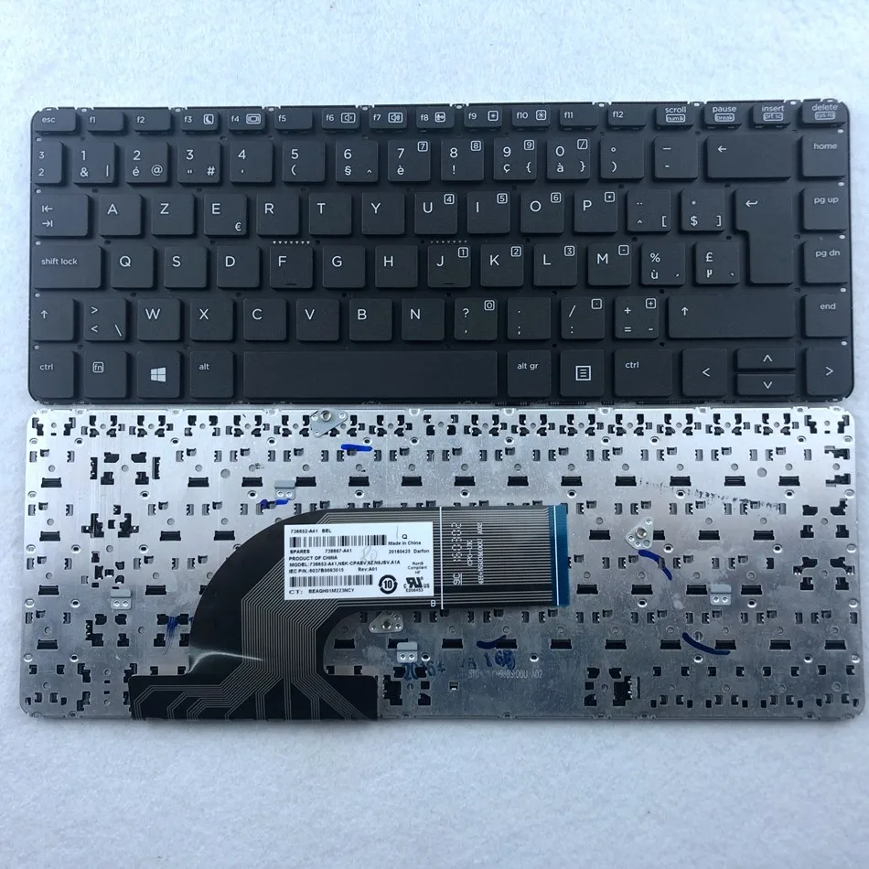 

Belgian Laptop keyboard for HP ProBook 640 440 445 G1 640 645 430 738687-A41 without frame BE Azerty Layout