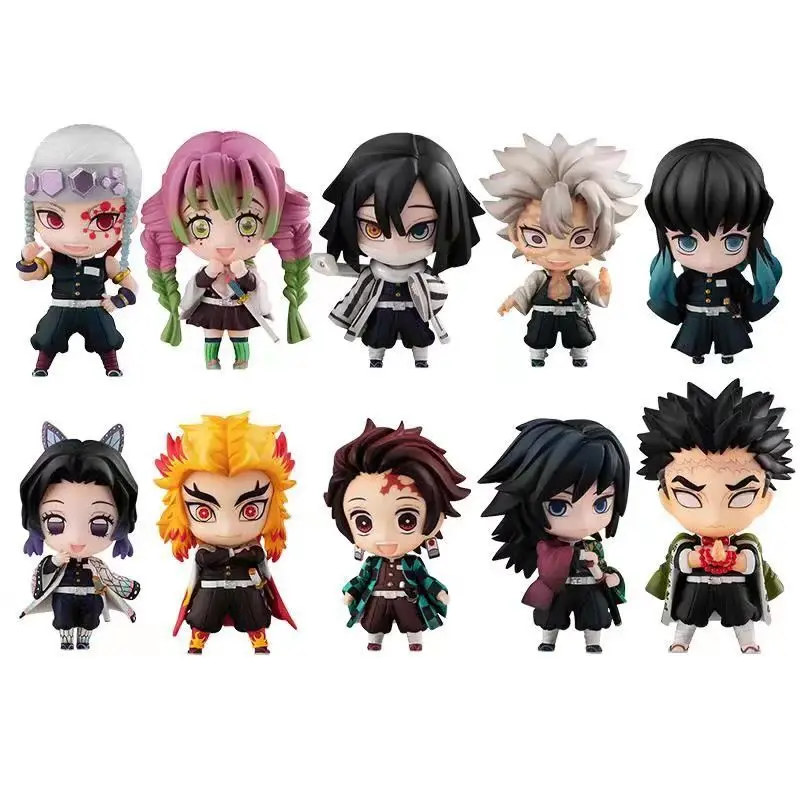 

Anime figure Demon Slayer Kamado Tanjirou Giyuu Kanroji Mitsuri Himejima Gyoumei Tokitou Muichirou Action Figures Model Toys