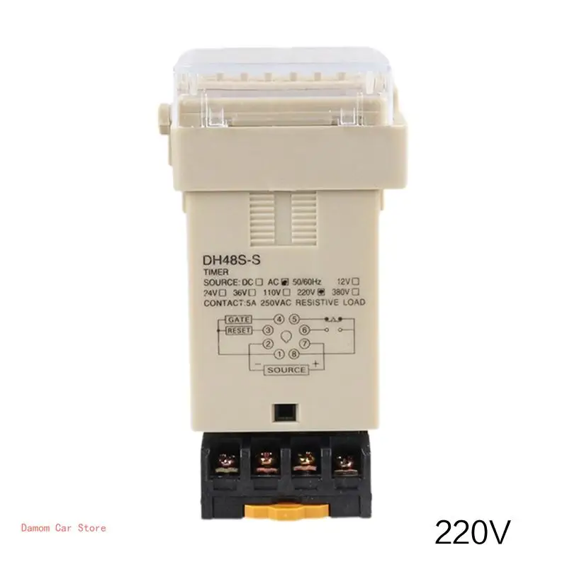 DH48S-S 0 1 с-990 ч 12 В 24 220 программируемый таймер SPDT с повторением цикла для реле