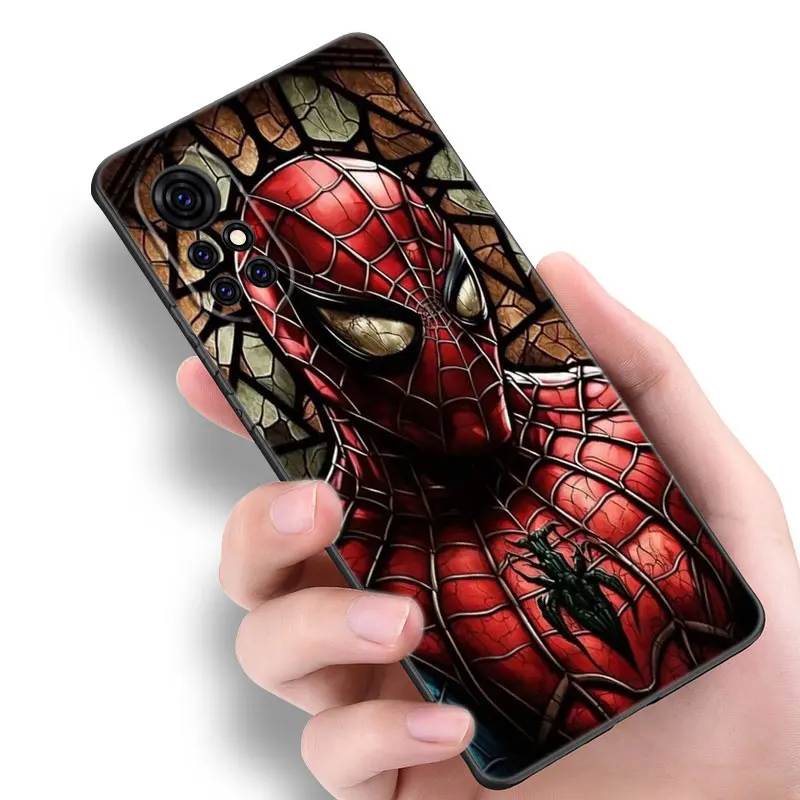 Черный телефон с рисунком Marvel Человек-паука для Honor 70 90 Lite X40 GT X50 i X5 Plus X6A X6S X7A X8A X8B X6