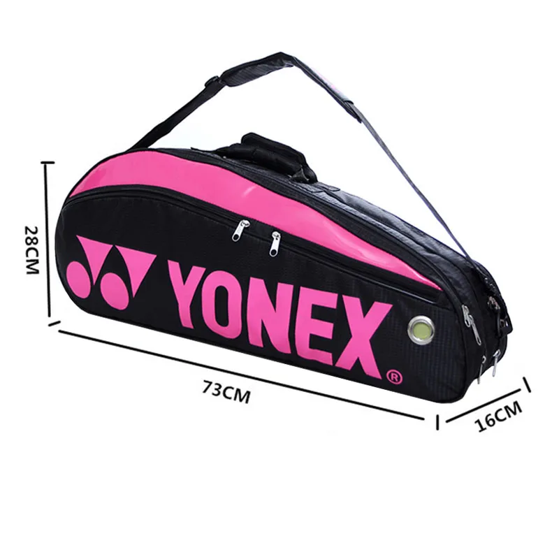 Original YONEX Double-deck PU Badminton Bag with Shoes Compartment 4-6 Pcs Racquet Sports Bag Shuttlelock Badminton Accessories