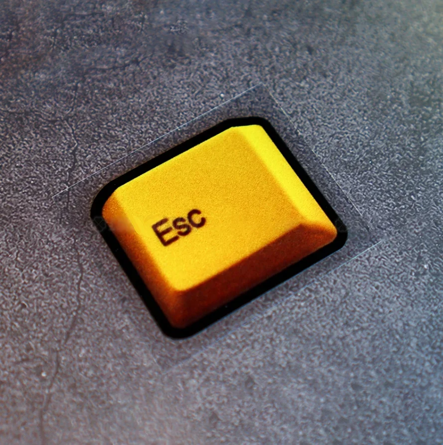 

Забавная клавиатура с кнопкой Esc, автомобильная наклейка, Виниловая лента для мотоцикла, детской, грузовика, автомобильные электрические треугольные наклейки на окна, водонепроницаемые