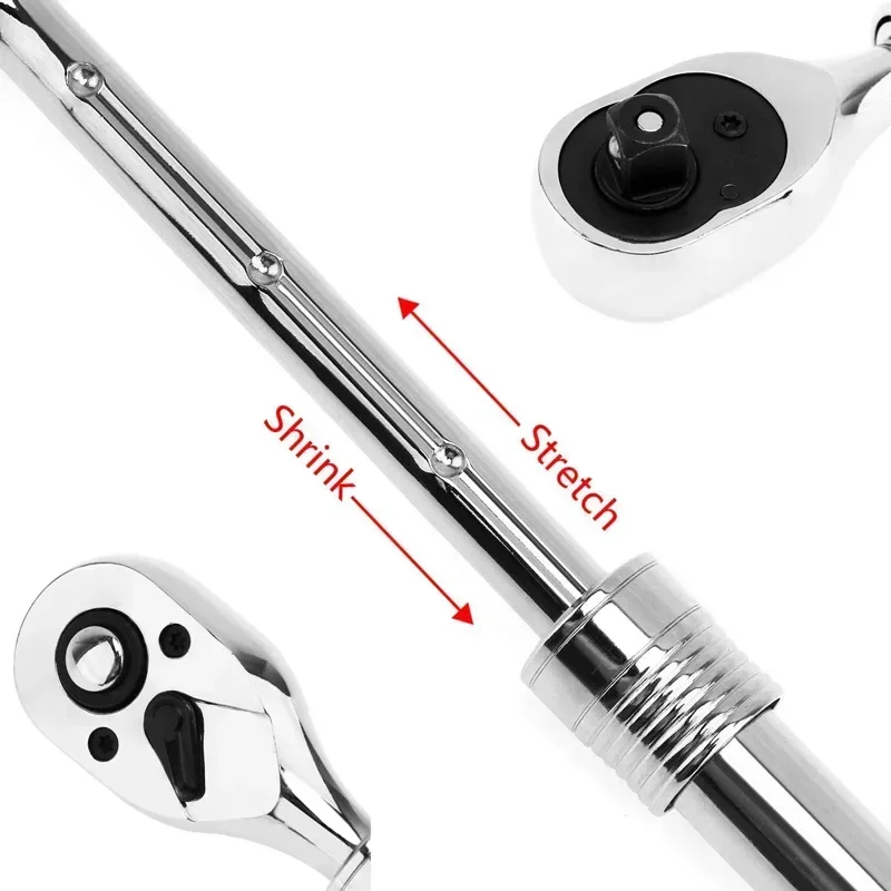 Раздвижной гаечный ключ с 72 зубцами 1/2 дюйма 3/8 1/4