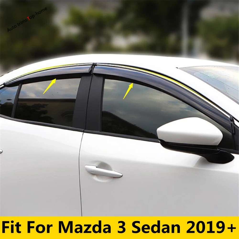 

Козырек на окно автомобиля, защита от дождя, солнца, ветра, дефлекторы, навесы, крышка для Mazda 3 2019 2020 2021 2022, аксессуары для седанов