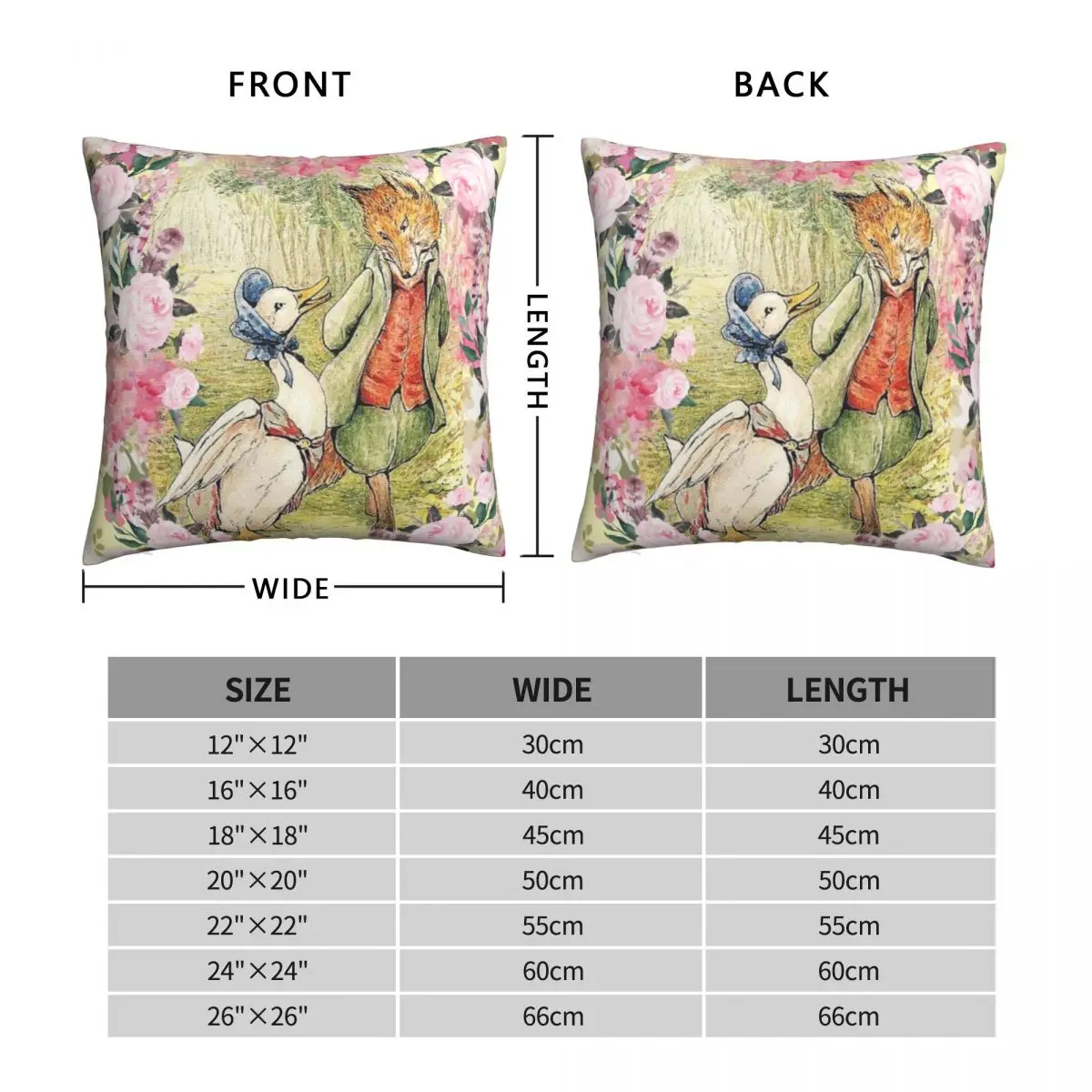 Декоративный чехол для подушки Jemima с изображением улыбки цветов Квадратной