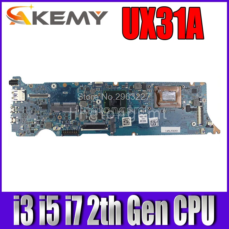 

Оригинальная материнская плата UX31A i3 i5 i7 3-го поколения ЦП 4 ГБ 8 ГБ ОЗУ для ASUS UX31A UX31A2 материнская плата для ноутбука