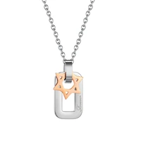 summer new style niche design temperament simple and versatile stainless steel lady necklace